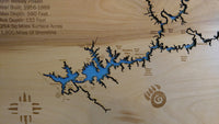 Lake Powell in Utah and Arizona - Laser Cut Wood Map
