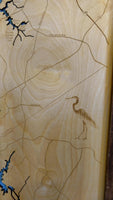 Lake Wylie, North Carolina / South Carolina - laser cut wood map