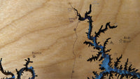 Lake of the Ozarks, Missouri - Laser Cut Wood Map