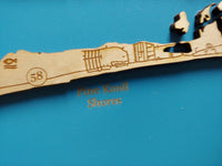 Emerald Isle, North Carolina Coastal Map - laser cut wood map