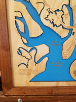 Jekyll Island, Georgia - laser cut wood map