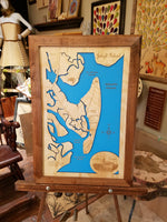 Jekyll Island, Georgia - laser cut wood map