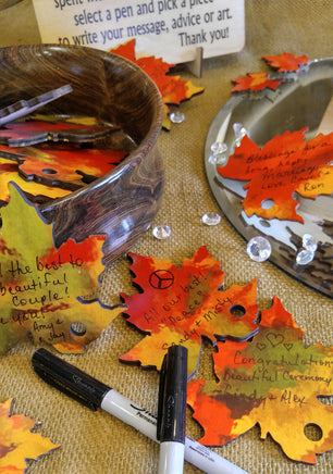 Colorful Fall Leaves Memory Sculpture