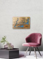 Folly Island, South Carolina - Coastal Map - laser cut wood map