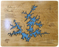 Lake Martin, Alabama - Laser Cut Wood Map