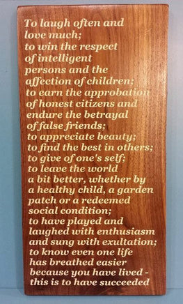 To Have Succeeded Plaque