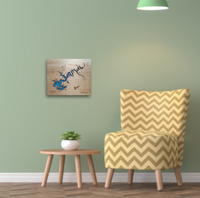 Lake Wedowee, Alabama - laser cut wood map