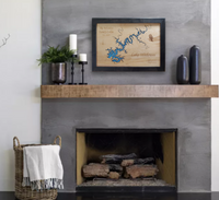 Lake Wedowee, Alabama - laser cut wood map