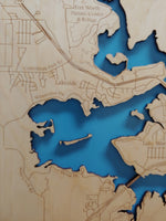 Lake Worth, Texas - laser cut wood map