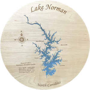 Lake Map Lazy Susan