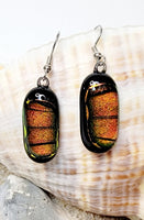 Butterfly Dichroic Glass Jewelry French Hook Earrings