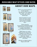 Antietam Creek Potomac River MD - laser cut wood map