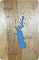 Lake Arrowhead, Georgia - Laser Cut Wood Map Overflow Sale Special