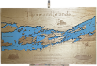 Thousand Islands (DIY Frame) - Laser Engraved Wood Map Overflow Sale Special