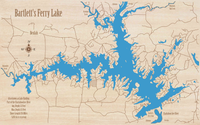 Bartletts Ferry GA/AL - Laser Cut Wood Map