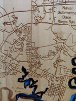 Cumberland Island - laser cut wood map