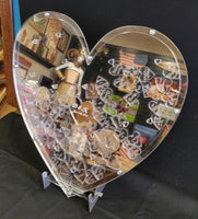 Mirrored Heart Drop Guest Book