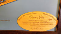 Ocean Isle, North Carolina - laser cut wood map