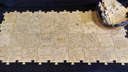 Custom Sweetheart Puzzle Wooden Guest Book