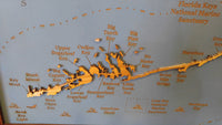 Florida Keys - laser cut wood map