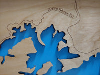 Lake Santeetlah, North Carolina - Laser Cut Wood Map