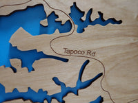Lake Santeetlah, North Carolina - Laser Cut Wood Map