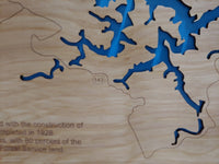Lake Santeetlah, North Carolina - Laser Cut Wood Map