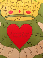 Custom Claddagh Wedding Guest Book Puzzle
