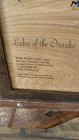 Lake of the Ozarks, Missouri - Laser Cut Wood Map