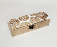 Leaf Carving Trinket or Pencil Box