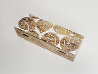 Leaf Carving Trinket or Pencil Box
