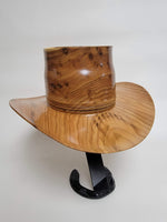 Butternut Cowboy Hat - Rare Wood Turned Men's Headwear #378