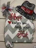 Alabama with Hat - Personal Handcrafted Displays