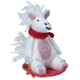 Bjorn Unicorn Felted Ornament