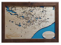 The Boundary Waters - Laser Cut Wood Map