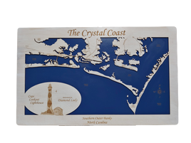 Cape Lookout, North Carolina - Laser Cut Wood Map