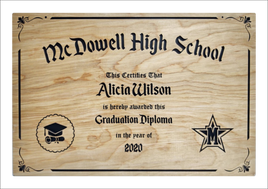 Laser Cut Wood Certificate