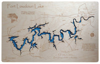 Fort Loudoun Lake, TN - Laser Cut Wood Map