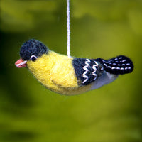 Goldfinch Felted Bird Ornament