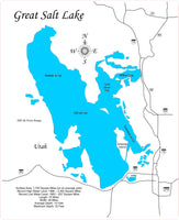 Great Salt Lake, Utah - Laser Cut Wood Map