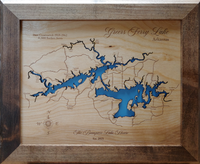 Greers Ferry Lake, Arkansas - Laser Cut Wood Map
