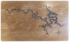 Lake of the Ozarks, Missouri - Laser Cut Wood Map