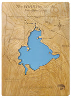 Little Muskego Lake, Wisconsin - Laser Cut Wood Map