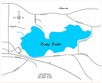 Long Lake, Minnesota (Hennepin County) - Laser Cut Wood Map