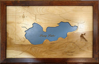 Long Lake, Minnesota (Hennepin County) - Laser Cut Wood Map