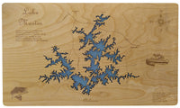 Lake Martin, Alabama - Laser Cut Wood Map