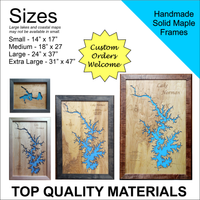 Portage Lake, Crooked and Sugar Bay, Hanks Lake, MN-laser cut wood map