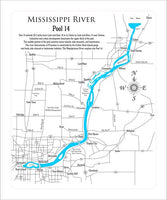 Mississippi River Pool 14 - Laser Cut Wood Map