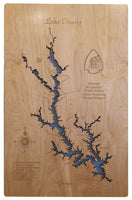 Lake Oconee, Georgia - Laser Cut Wood Map