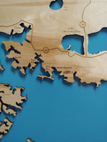 Outer Banks, North Carolina - Horizontal - laser cut wood map